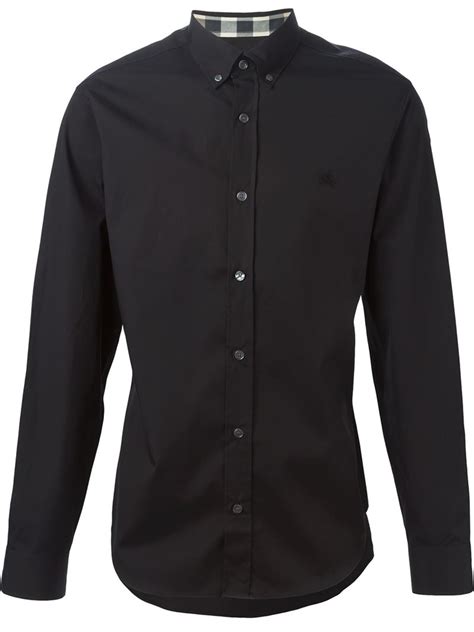 burberry button down black|Burberry button down men's.